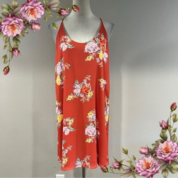 Carolina Belle Floral loose fit mini Dress with straps size 8 - Picture 1 of 13